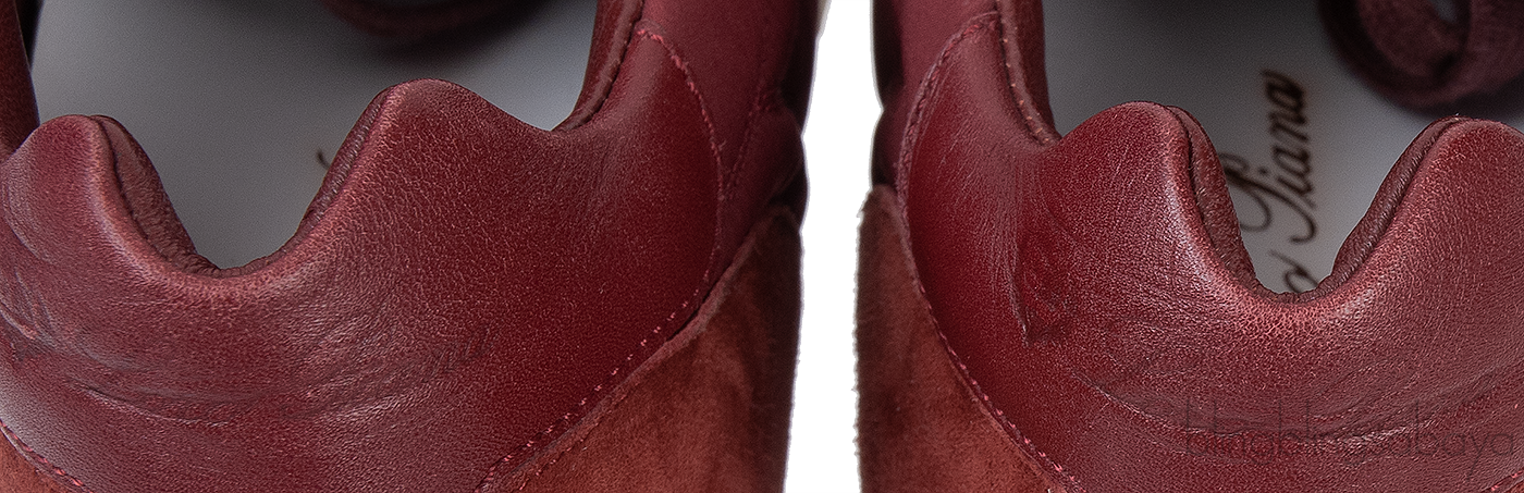 Loro Piana Maroon Nylon and Brown Suede Sneakers
