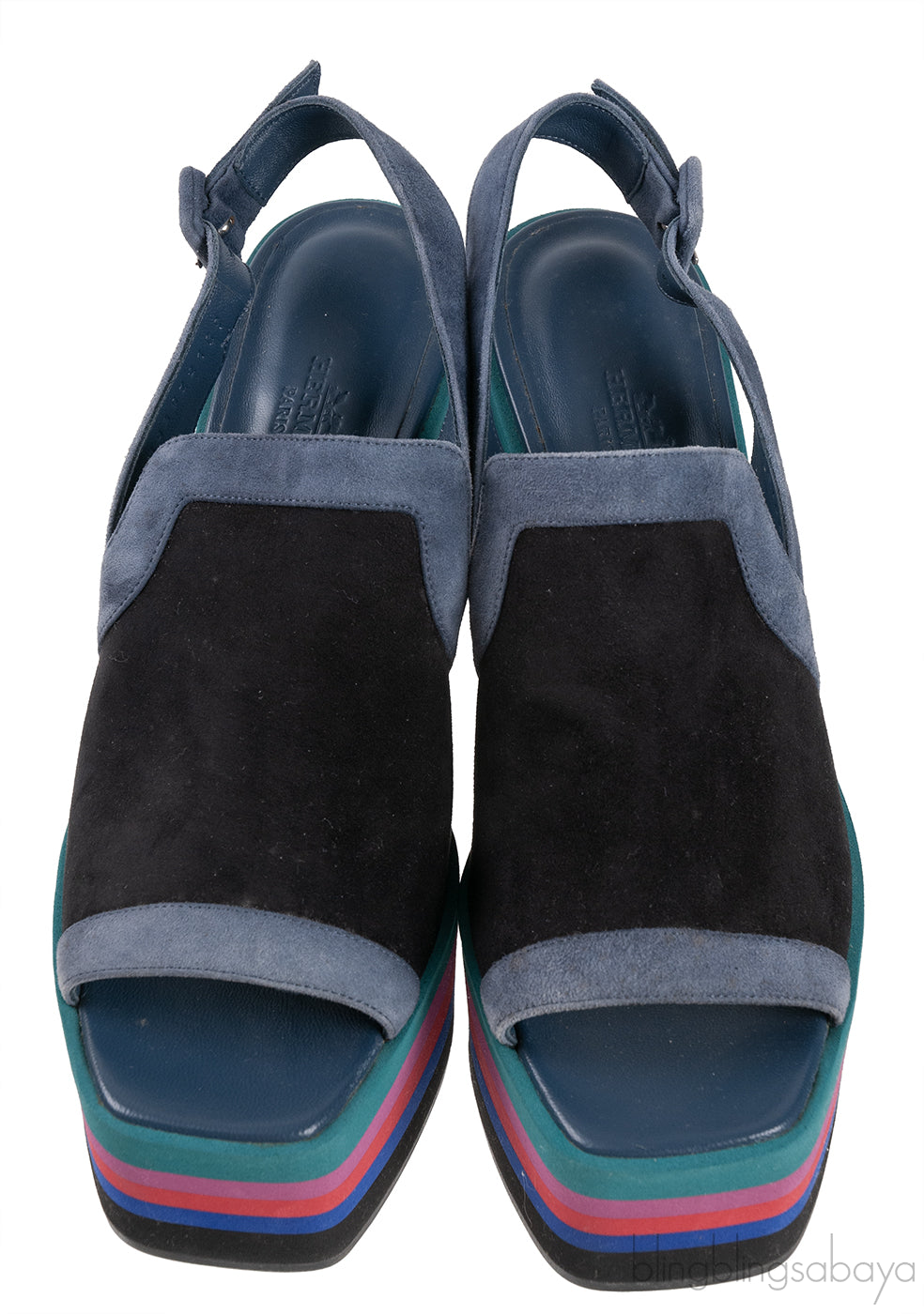 Hermes Black Suede Edgy 65 Sandals
