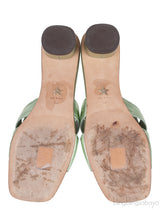 OR Montaigne Metallic Green Heels Slide