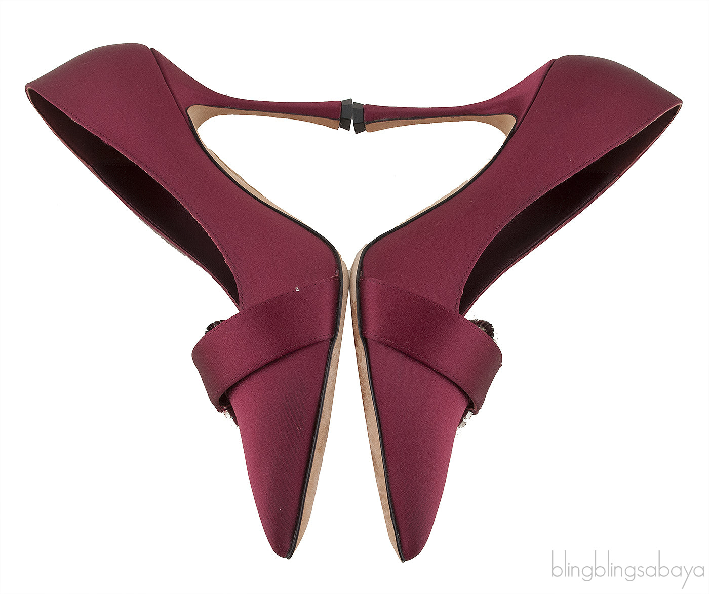 Tartonacri Satin Heels Burgundy