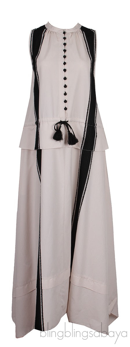 Penelope Striped Crêpe Midi Dress