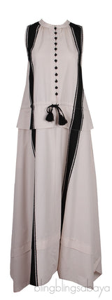 Penelope Striped Crêpe Midi Dress
