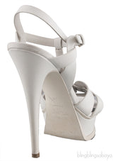 Tribute White Matte Heels