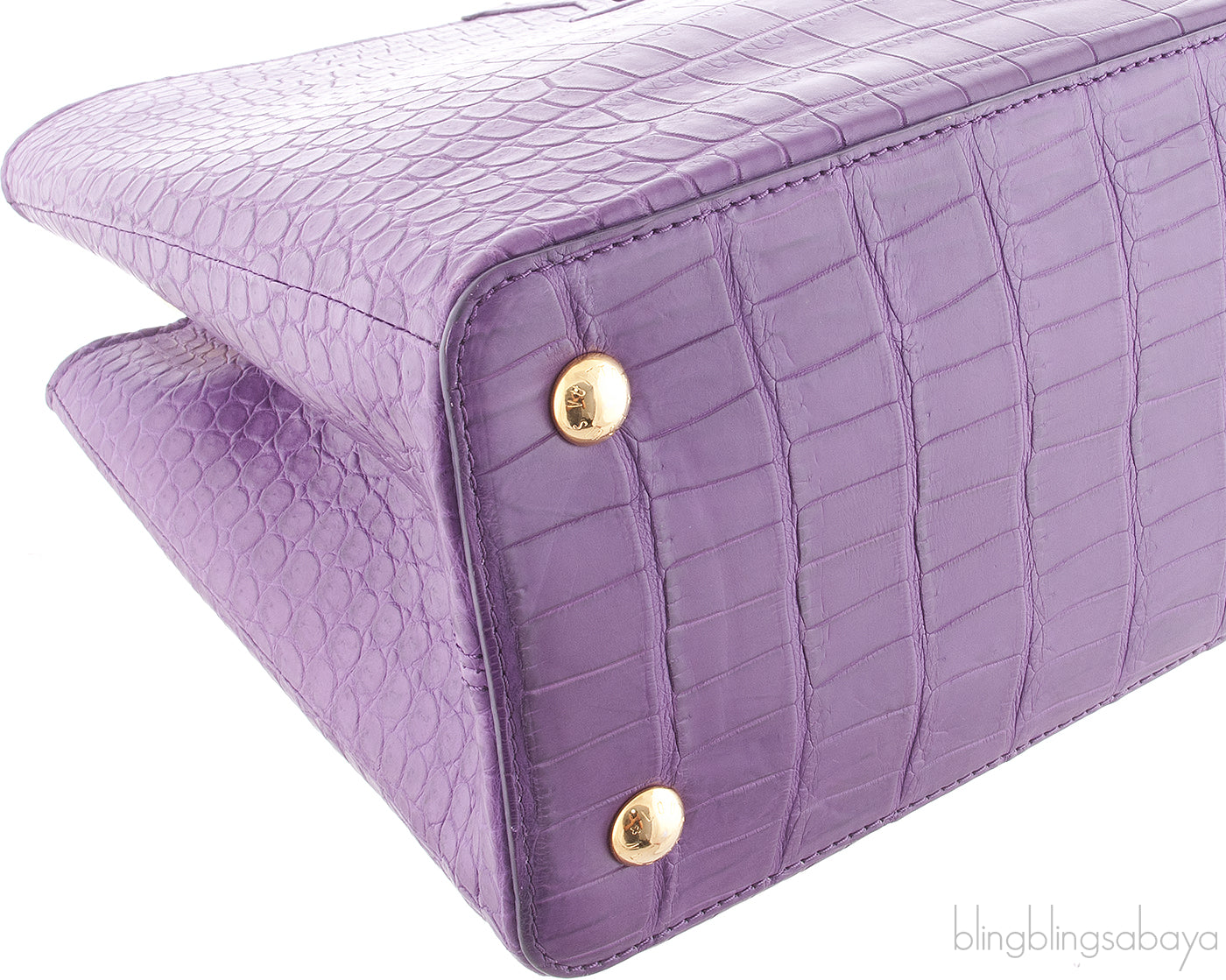Purple Capucines Crocodile MM*