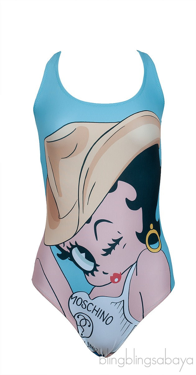 Light Blue Betty Boop Swimsuit