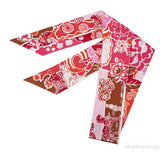 Fuchsia \"Bingata\" Silk Twilly