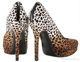 Animal Print Pony Hair Platform Pumps