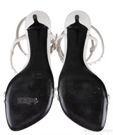 White Monogram Citizen Strappy Sandals