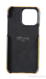 Bi-color Card Holder Blue Crocodile iPhone 15 Pro max Case