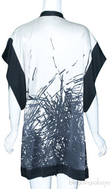 Printed Silk Short Cover-up