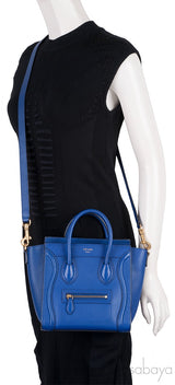 Nano Luggage Blue Shoulder Bag