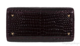 Lady Dior Medium Amethyst Porosus Crocodile GHW