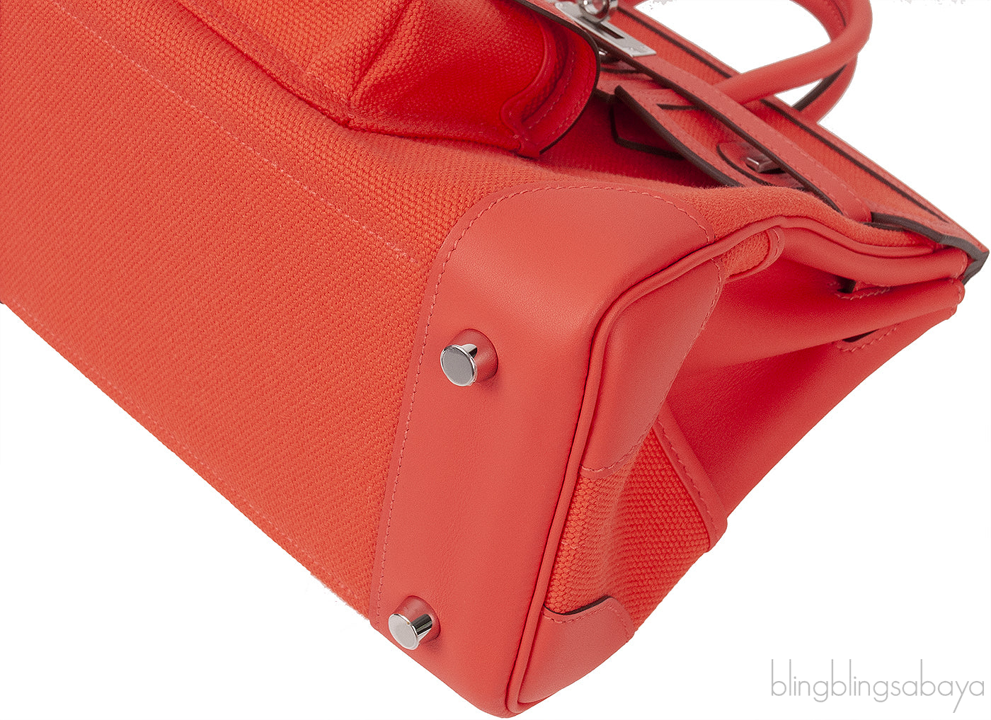 Birkin 25 Cargo Orange Field Toile Goeland Swift PHW