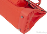 Birkin 25 Cargo Orange Field Toile Goeland Swift PHW