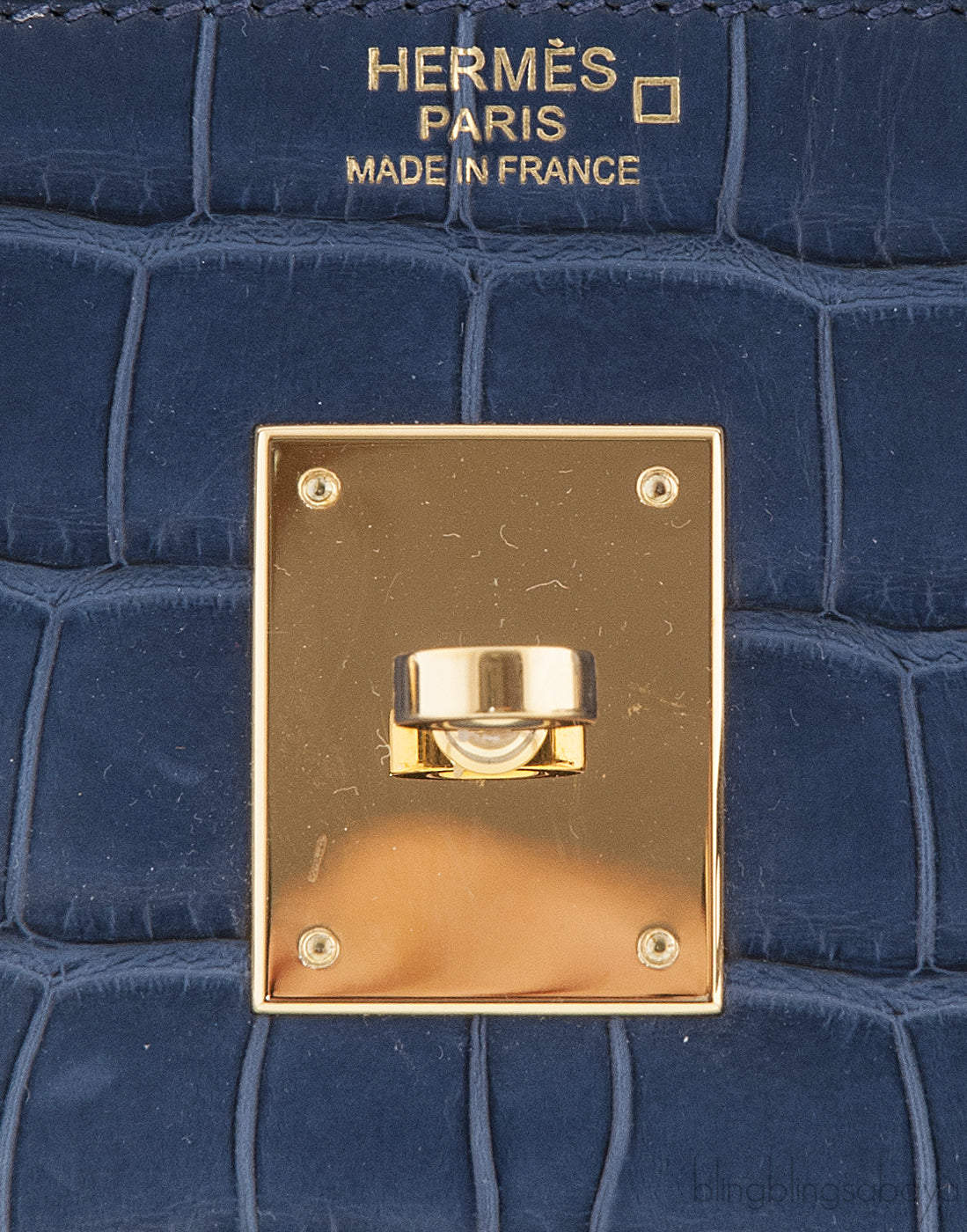 Birkin 30 Bleu de Prusse Croc