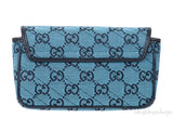 Blue GG Marmont Super Mini Bag PHW