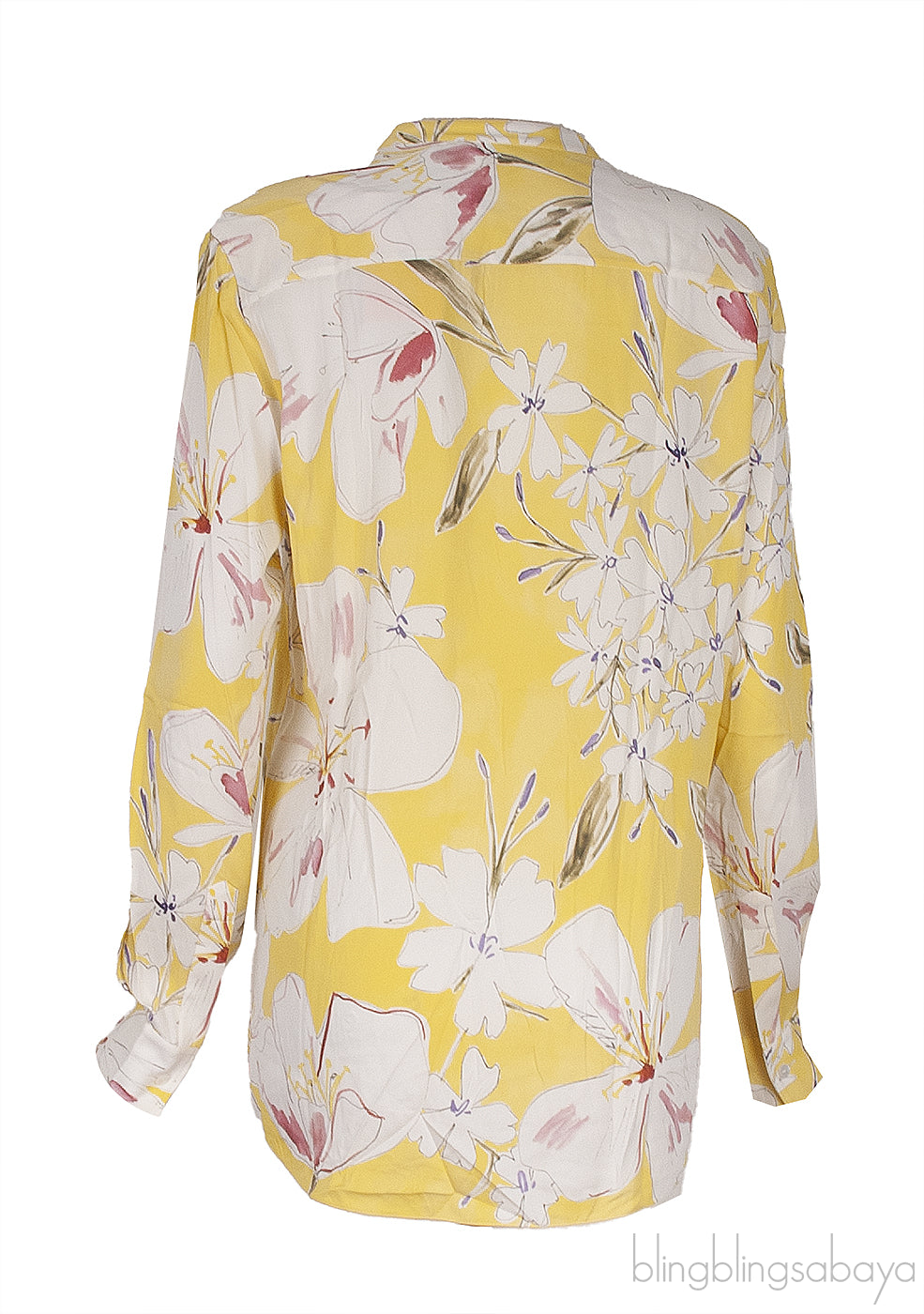 Yellow Floral Print Shirt
