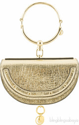 Metallic Gold Nile Minaudiere Clutch