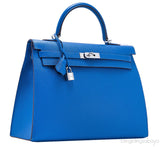 Kelly 35 Blue Mykonos Epsom Sellier