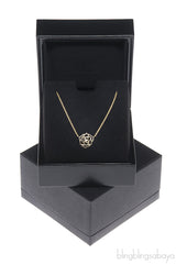 Rose Diamond Yellow Gold Necklace
