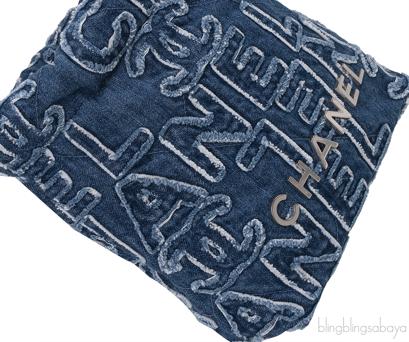 Chanel 22 Mini Denim CC Logo Hobo Bag