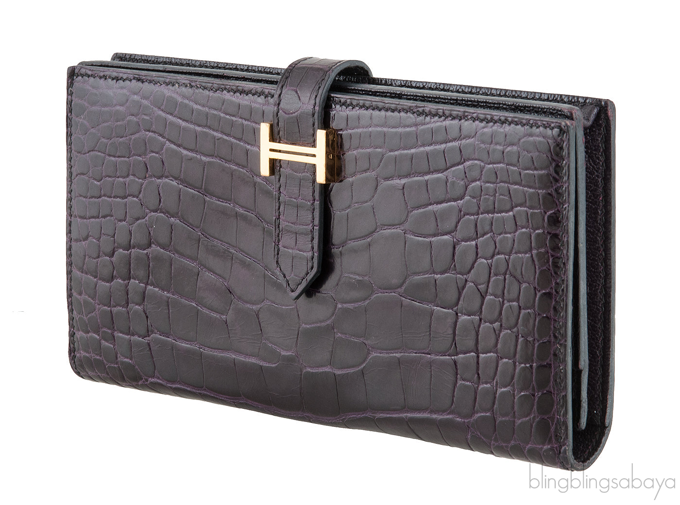 Bearn Amethyst Crocodile Wallet