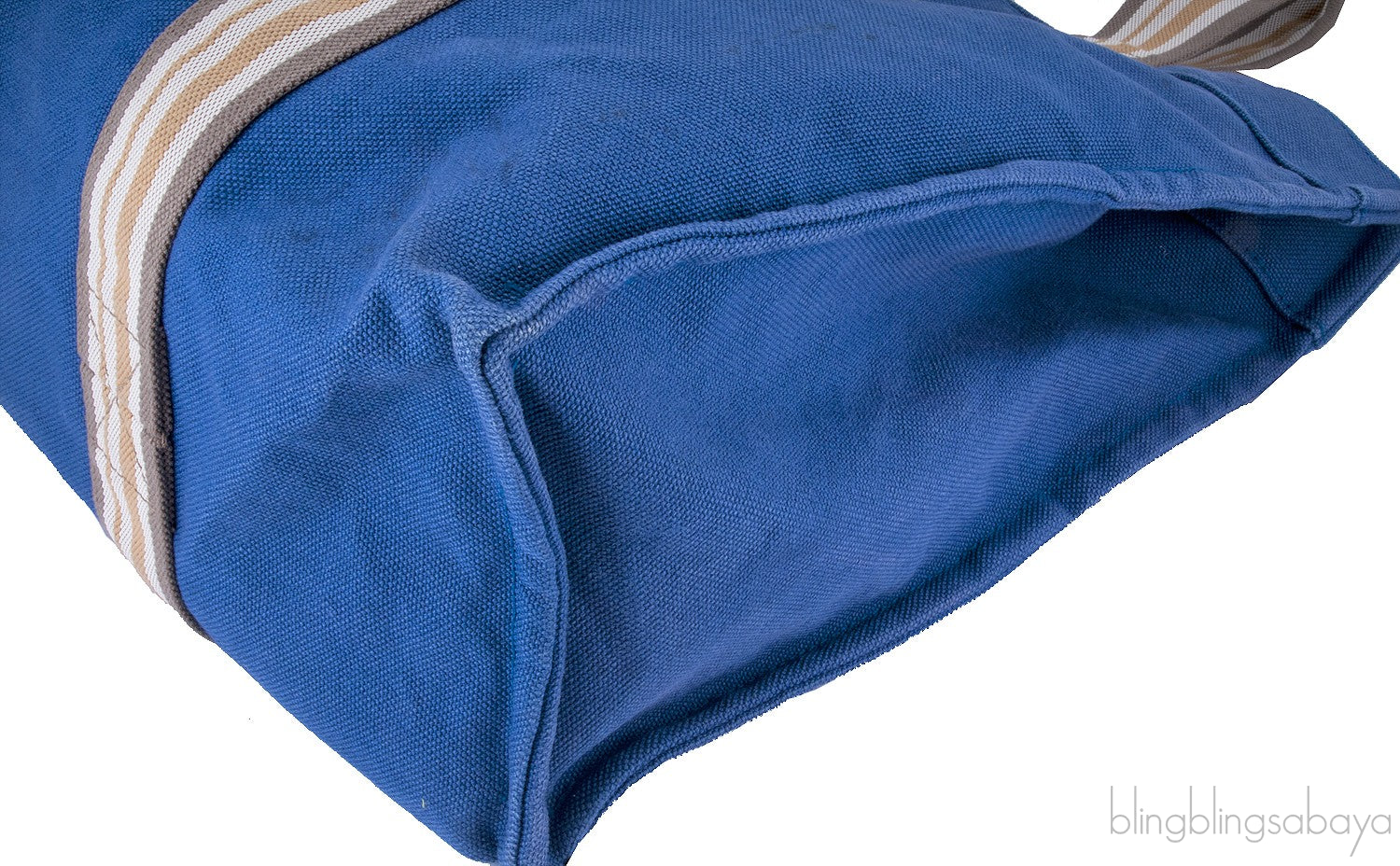 Blue Cotton Canvas Tote