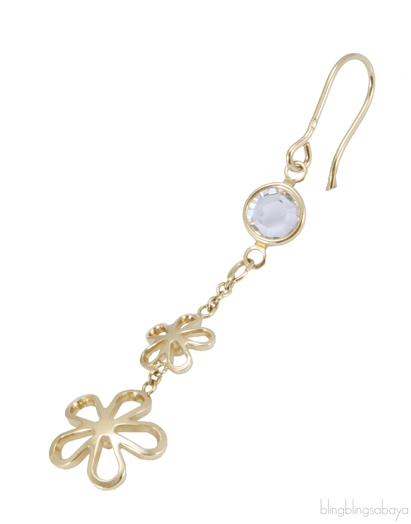 Flower Crystal Drop Earrings*