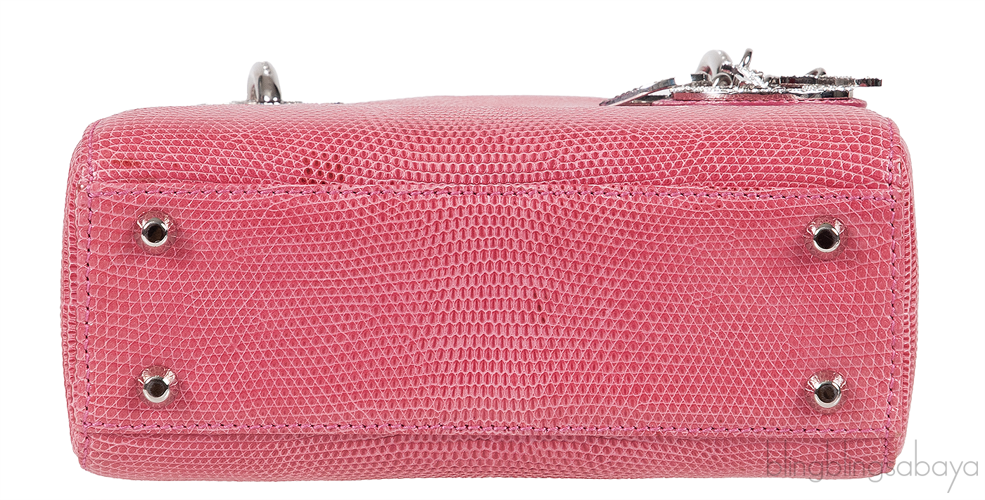Pink Mini Lizard Lady Dior Shoulder bag
