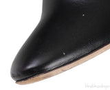 Black Dior Wrap Around Leather Boots