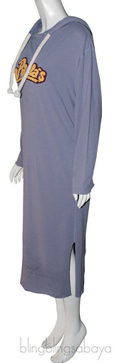 Purple Logo Hooded Dress