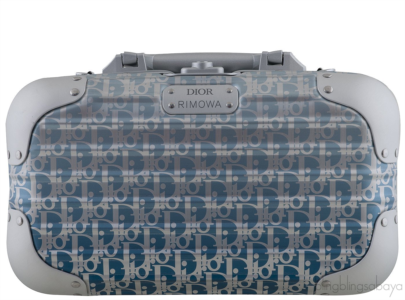 Dior x Rimowa Carry-on Hand Case Aluminum Oblique Blue Gradient