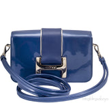Navy Blue Patent Cross-body Bag
