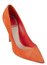 Christian Dior Orange Suede Pointed Heels