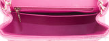 Fuchsia Quilted Mini Flap Bag