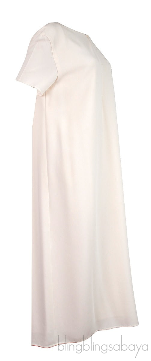 Off-White Plain Maxi Dress