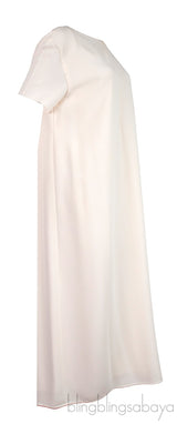 Off-White Plain Maxi Dress