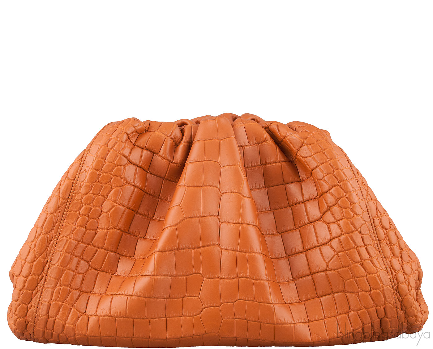 The Pouch Clutch Camel Croc