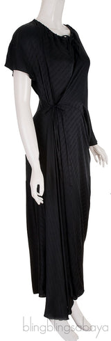 Logo-print Asymmetric Wrap Dress Black