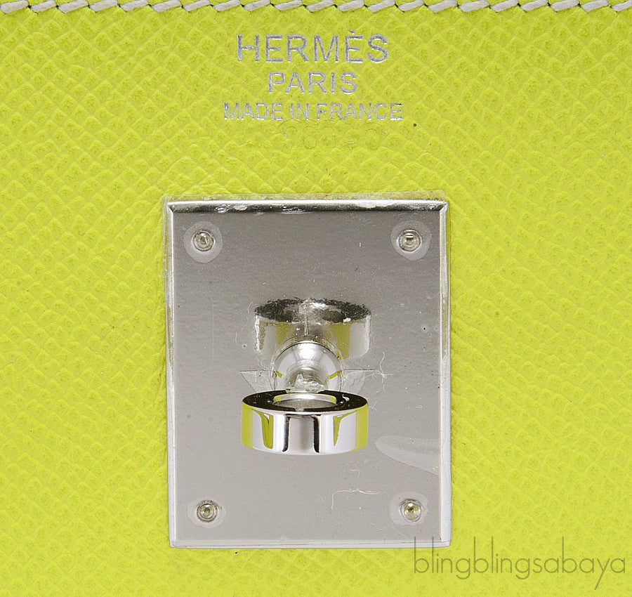 Kelly 32 Bi-color Lime Epsom Retourne