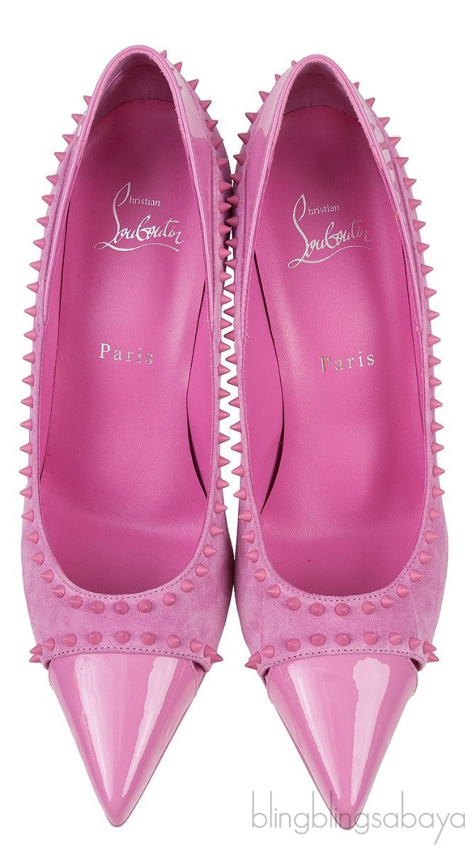 Duvette Spikes 85 Suede Pink Pumps