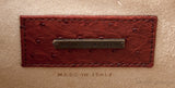Tri-color Leather Top Handle Bag