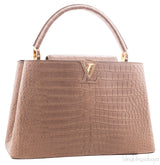 Taupe Capucines Crocodile MM