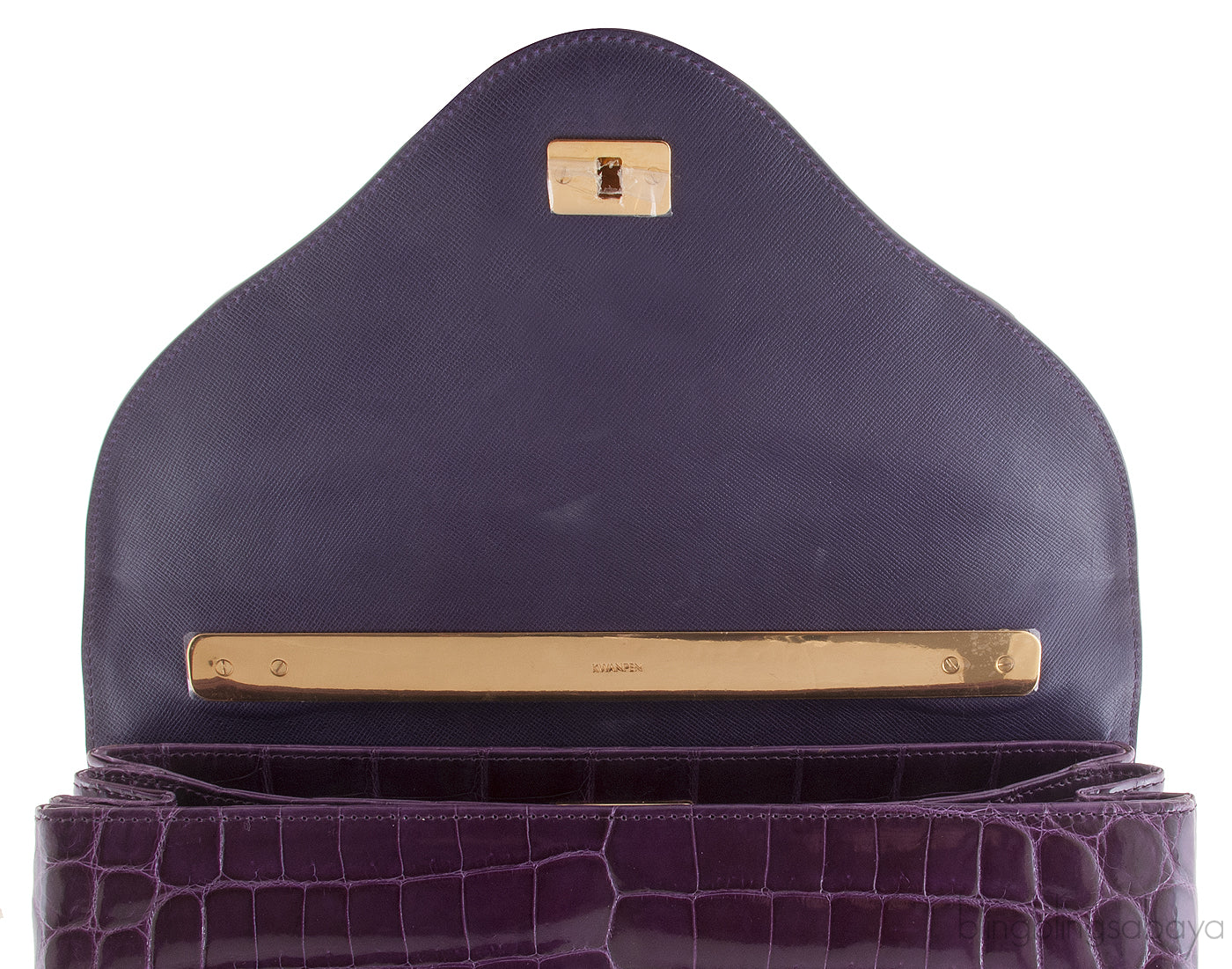 Signature Amethyst Crocodile Bag