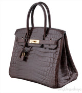 Birkin 30 Dark Brown Crocodile
