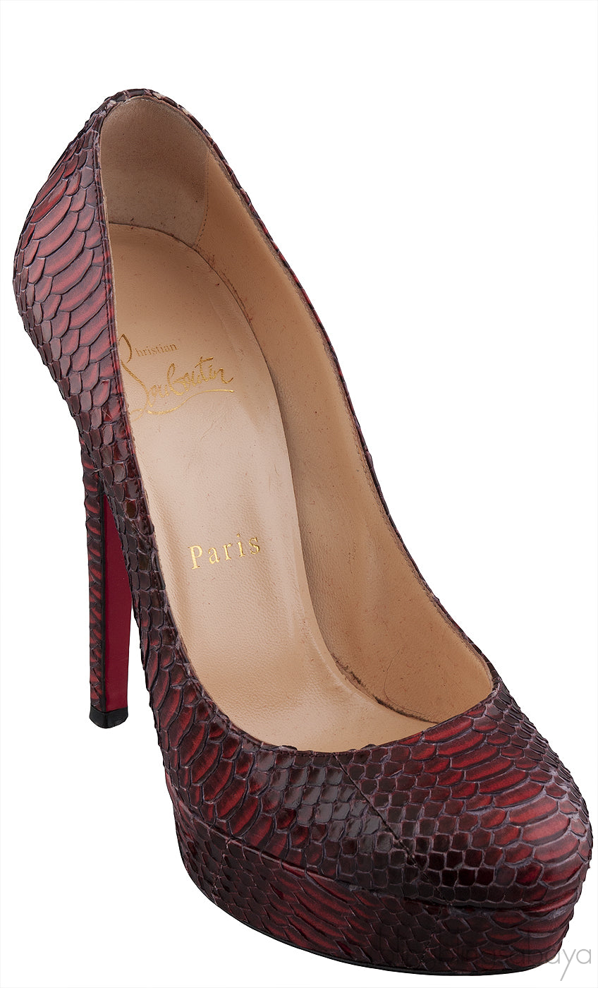 Ombre Red Python Heels