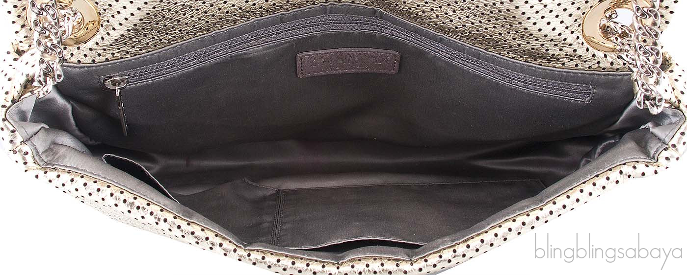 Gold Perforated Drill Flap Bag