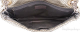 Gold Perforated Drill Flap Bag