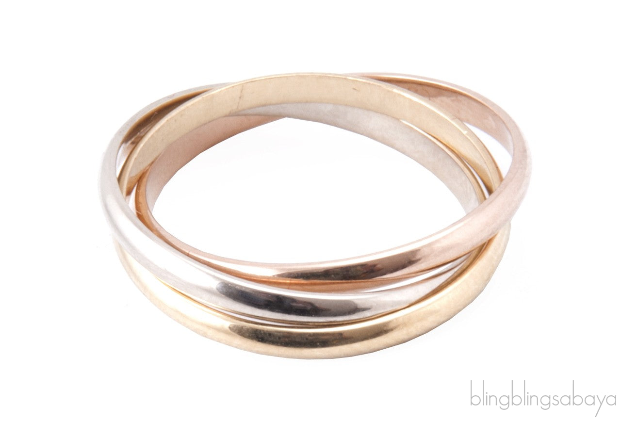 Tricolor Gold Trinity Ring