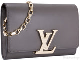 Taupe Chain Louise Clutch Bag